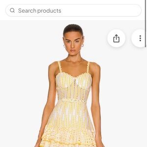 Charo Ruiz Yellow Printed Mini Sundress